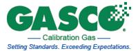 Gasco Chlorine Calibration Gas Mixture