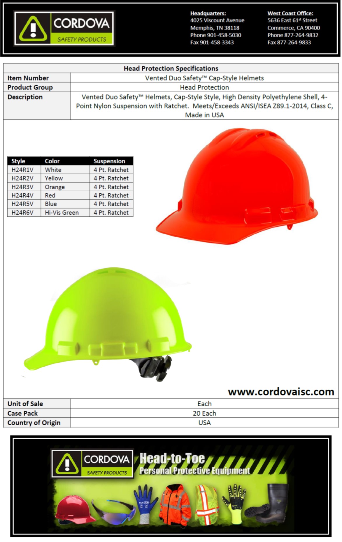 Cordova Hi-Vis Hard Hat Neck Shade, Lime VNS101