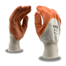 Cordova 5618 Ruffian Rubber Dipped Glove, Jersey Lining, Orange Crinkle  Finish, Standard quality, Supported - Dozen